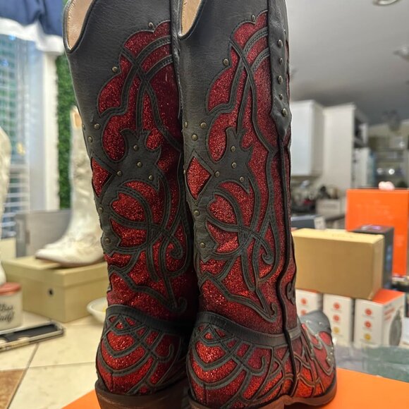 Sparkly Cowgirl Boots Multi Sz - Picture 2 of 9